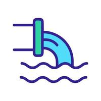 wastewater icon vector. Isolated contour symbol illustration vector