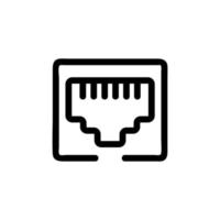 The outlet is an internet vector icon. Isolated contour symbol illustration