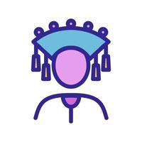 Japan ethnic group icon vector outline illustration