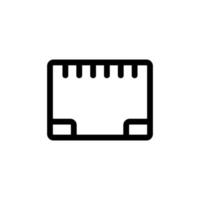 The outlet is an internet vector icon. Isolated contour symbol illustration