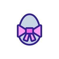 Easter egg icon vector. Isolated contour symbol illustration