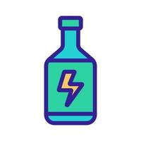 vector de icono de bebida energética. ilustración de símbolo de contorno aislado