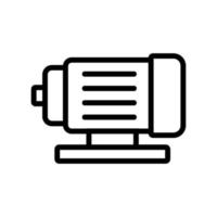 electric motor icon vector outline illustration