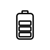 Battery icon vector. Isolated contour symbol illustration vector
