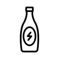 Energy drink icon vector. Isolated contour symbol illustration vector