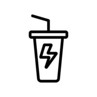 Energy drink icon vector. Isolated contour symbol illustration vector