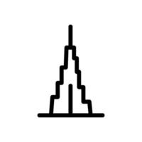 skyscraper icon vector. Isolated contour symbol illustration vector