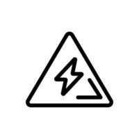 Gently electricity icon vector. Isolated contour symbol illustration vector