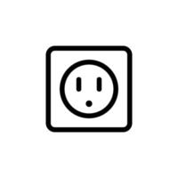 Outlet icon vector. Isolated contour symbol illustration vector