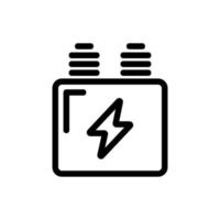 Transformer booth icon vector. Isolated contour symbol illustration vector