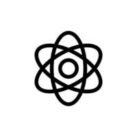 Atom icon vector. Isolated contour symbol illustration vector