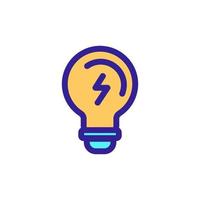 Light bulb icon vector. Isolated contour symbol illustration vector