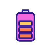 Battery icon vector. Isolated contour symbol illustration vector