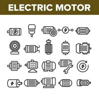 conjunto de iconos de colección de herramientas de motor electrónico vector