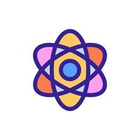 Atom icon vector. Isolated contour symbol illustration vector