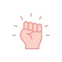 Empowerment icon. Simple flat style. Hand fist, empower, strength, courage, strong, power concept. Filled outline vector illustration isolated on white background. EPS 10.