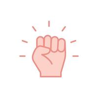 Empowerment icon. Simple flat style. Hand fist, empower, strength, courage, strong, power concept. Filled outline vector illustration isolated on white background. EPS 10.