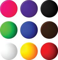 colorful balls web button icon on white background vector