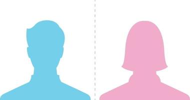 male and female profile picture vector