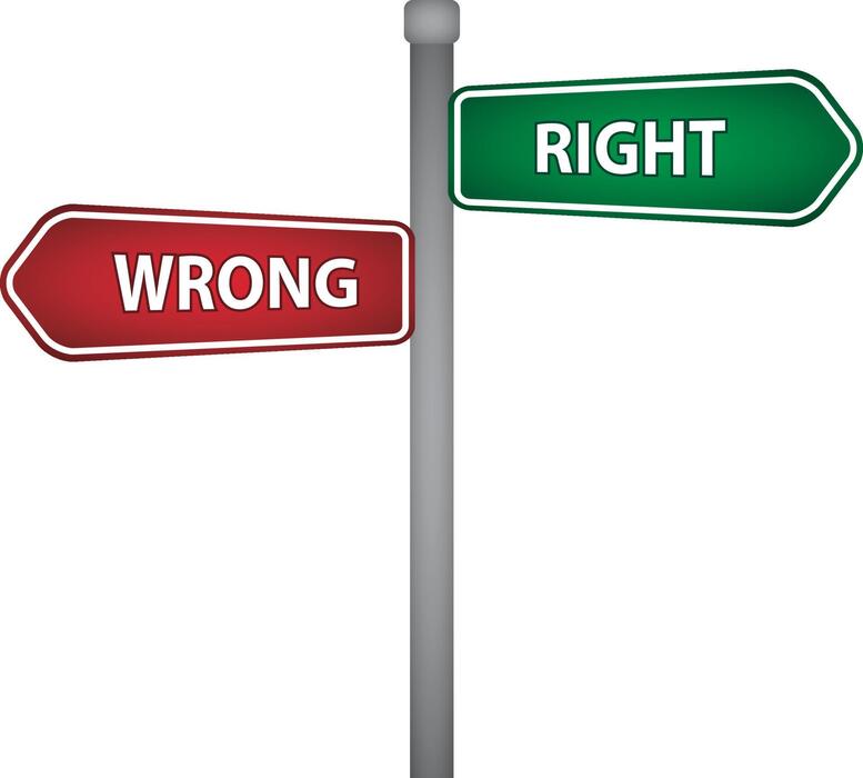 Right Wrong Vector Art, Icons, and Graphics for Free Download