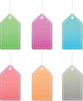 pastel label tags vector