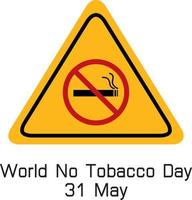 world no tobacco day smoking warning vector