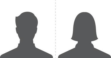 male and female profile picture vector