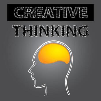 smart creative thinking brain vector
