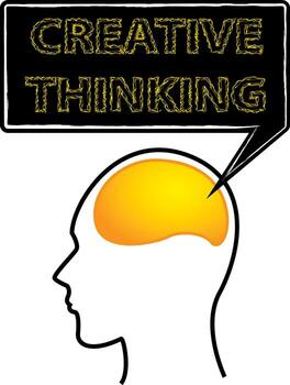 creative thinking brain vector