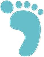 foot print color symbol vector