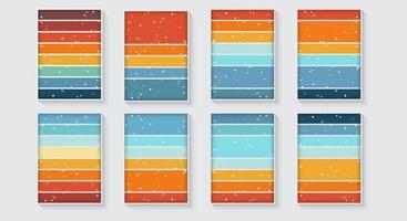 Vintage gradients summer, sunset and sunrise in 70s 80s style. abstract background for app, web design, webpages, banners, greeting cards. Vector illustration design.