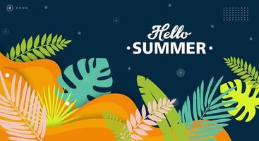 Colorful Summer background layout banners design. Horizontal poster, greeting card, header for website vector