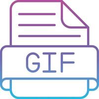 Gif Line Gradient Icon