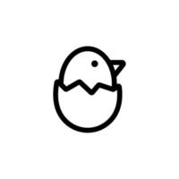 pollo en vector de icono de escarlata. ilustración de símbolo de contorno aislado