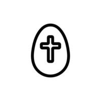 Easter egg icon vector. Isolated contour symbol illustration vector