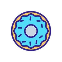 ilustración de contorno de vector de icono de donut de caramelo