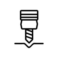 screw and nut icon vector outline illustration