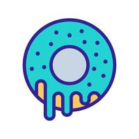 ilustración de contorno de vector de icono de pila de tres donuts