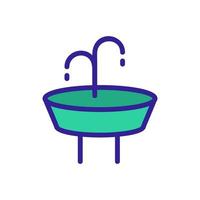 fountain drinking vector icon. Isolated contour symbol illustration