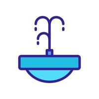 fountain drinking vector icon. Isolated contour symbol illustration