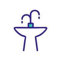 fountain drinking vector icon. Isolated contour symbol illustration