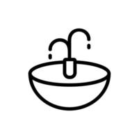 fountain drinking vector icon. Isolated contour symbol illustration