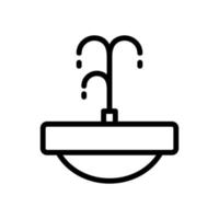 fountain drinking vector icon. Isolated contour symbol illustration