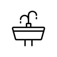 fountain drinking vector icon. Isolated contour symbol illustration