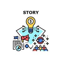 Story Of Success Vector Concept Color Illustration