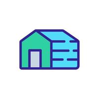 sleeping dog house icon vector outline illustration