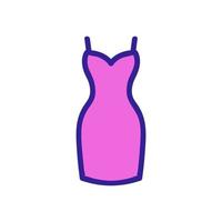 Beautiful icon vector dress. Isolated contour symbol illustration