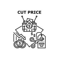 Cut Price Coupon Vector Concept Black Illustration