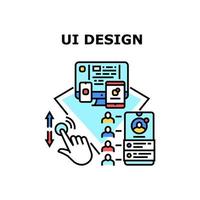 Ui Design Device Vector Concept Color Illustration