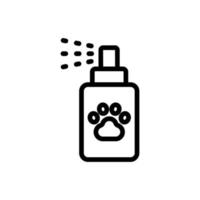 ilustración de contorno de vector de icono de botella de spray de entrenamiento de perros